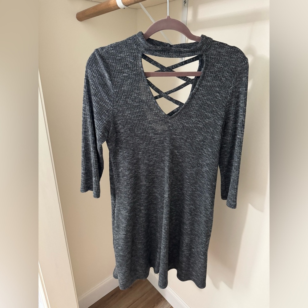 I.N. San Francisco Gray Cut Out Dress